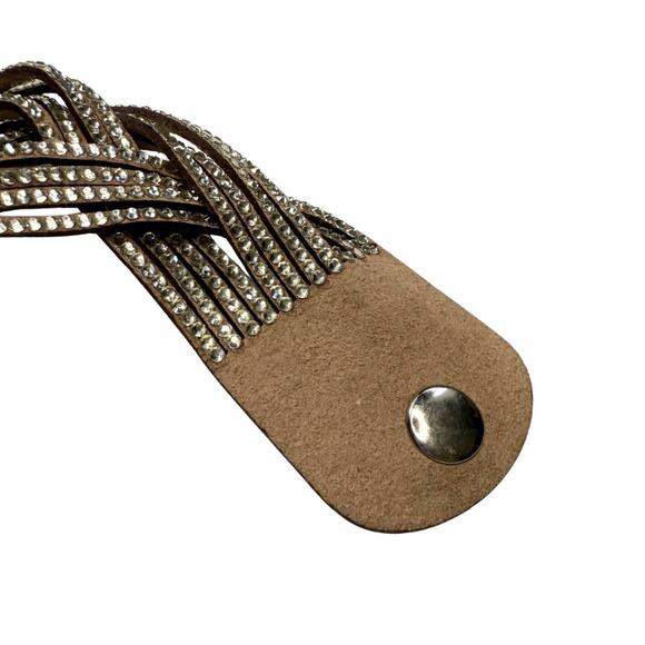 Paparazzi Rhinestone Bring on the Bling Multi-Layer Bracelet Western Boho Brown - Picture 3 of 9